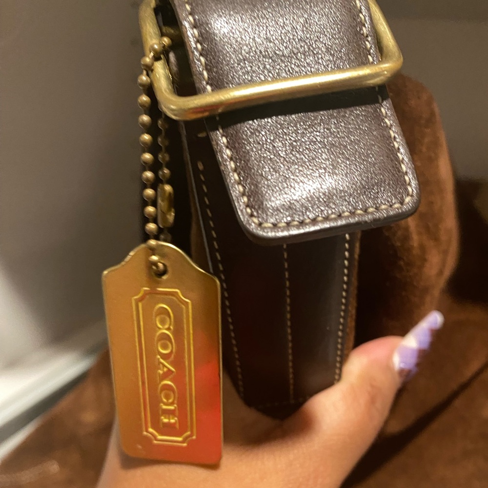 Suede Coach Bag